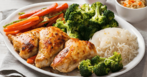 pollo con arroz y verduras