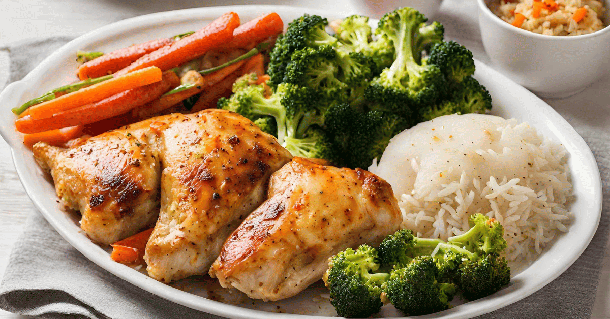 pollo con arroz y verduras